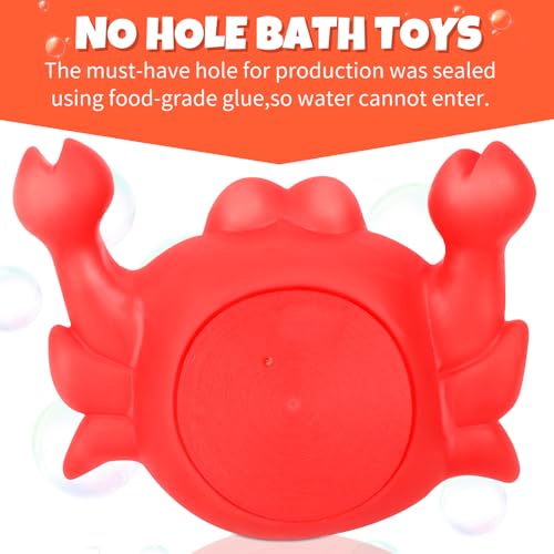 Mould Free Bath Toys - Baby Bath Toys for 1 2 3 4 Year Olds Toddler Kids, 9-Piece Set No Hole No Mould Bathtub Toys, Anti Mould Sea Animals Swimming Pool Water Toys - Image 5