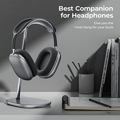 Image of BENKS Headphone Stand for AirPods Max, Beats, Bose, Sony, Senheiser - Desktop Headset Holder, Gaming Accessories, Desk Earphone Stand (Black)