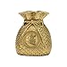 COLiJOL Boîte de Monnaie En Monnaie En Monnaie En Monnaie de Monnaie de Monnaie Étain Sac de Pièces de Monnaie En Forme de Poche Pure Cuivre Golden Argent Boîte Avec Stoppeur Ouvert Sac de Chance Et
