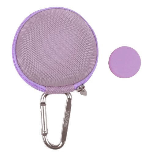 Case Star 3 in 1 Purple Earphone Handsfree Hard EVA Case Plus Round Earphone Organizer and Silver Carabiner With Case Star Cost-free Cell Phone Bag