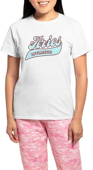 CafePress Aries Optimistic Women's Light Pajamas Women's Novelty Cotton Pajama Set, Comfortable PJ Sleepwear