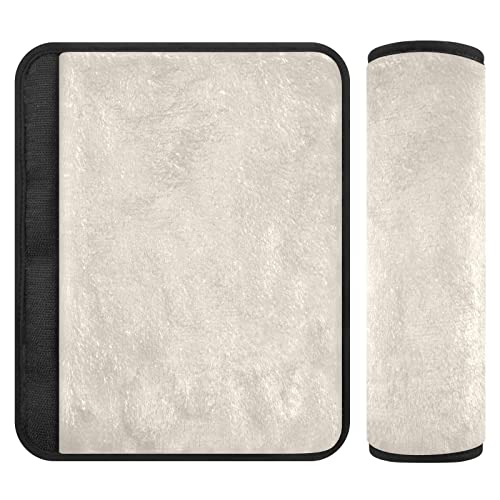 MCHIVER Beige Car Seatbelt Shoulder Pads 2 Pieces Seatbelt Covers for Adult Boy Girl Auto Seat Belt Cushion Protector 10 * 7.7in