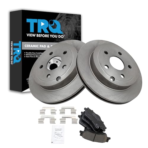Image of TRQ Rear Brake Pad and Rotor Set Ceramic