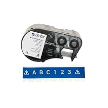 Brady Authentic M4C-750-595-BL-WT All-Weather Permanent Adhesive Vinyl Labels 0.75 in W x 25ft White on Blue. for use with BMP41, BMP51, M410, M510, and M511 Label Printers.