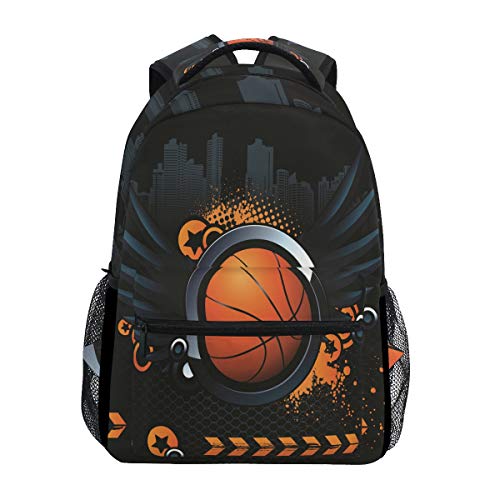 Mochilas Para Portatil Ángel ala Baloncesto Mochila para Niños Niñas Estudiantes Hombro Mochilas Portátil De Escolar Viaje