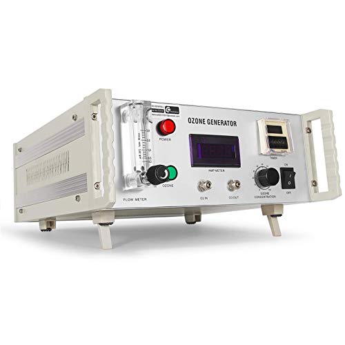 CGOLDENWALL Ozongenerator 7g/ h Labor Wasser Ozonator mit 7, 3- 7, 8 g/ h Ozonproduktion & 65- 35 mg/ l Konzentration für Abwasserexperimente/ industrielle Abwasserbehandlung/ Heimfrucht- und Gemüsebehandlung