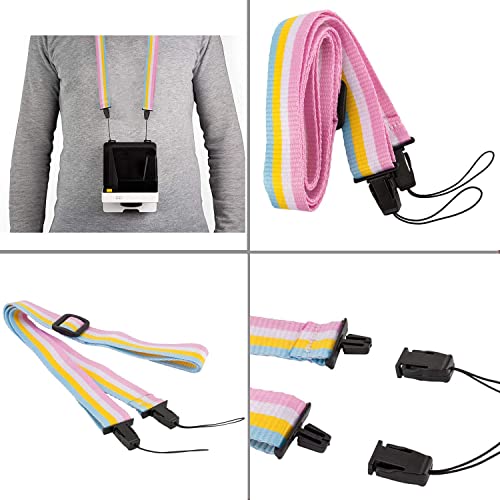 Polaroid Now I-Type Instant Camera - Black & White + Polaroid Color I-Type Film (16 Sheets) + Black Album + Neck Strap - Gift Bundle #TOP7