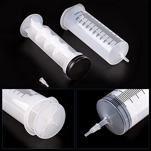 Image of 500ml /cc Syringes with Tube 40 Inch Handy Plastic Tubing and Adapter Tip
