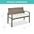 Best Choice Products Outdoor Bench 2-Person Wicker Garden Patio Benches Seating Furniture for Backyard, Porch w/Seat Cushion, 700lb Capacity - White Sand/Taupe