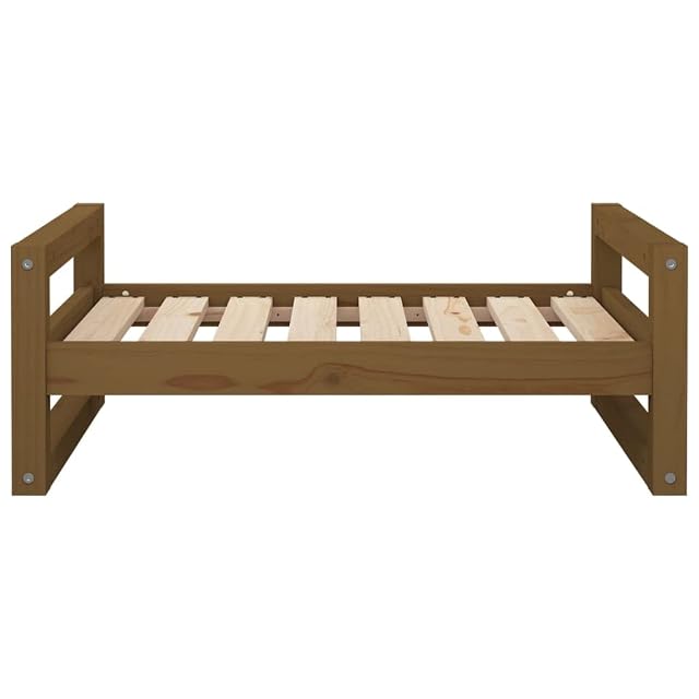Foto 4 de 7 de vidaXL Cama para Perros Madera Maciza Pino Marrón Miel Lavable Mascotas Sofá
