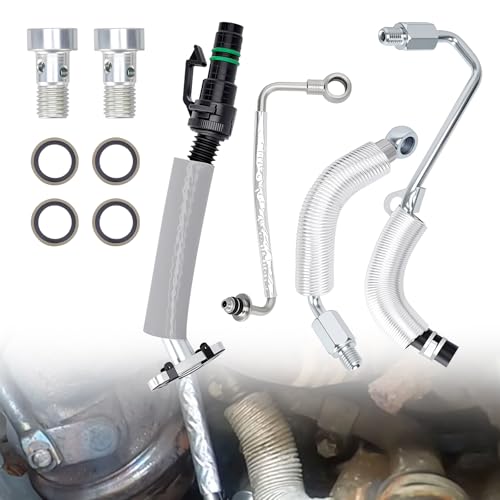 Image of 1.4L Turbo Oil Return Drain Line & Oil Feed Pipe Tube Compatible with 2011-2015 Chevy Cruze, 2012-2020 Sonic, 2013-2018 Trax, 2013-2018 Buick Encore, Turbocharger Line Replace# 667-023 55587854