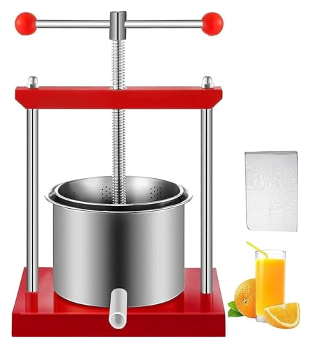 DXYOYONGMZ Fruit Wine Manual Press, Fruit Press, Press with Double Stainless Steel Barrels, Wine Cider Press for Juice, Herbal Juice, Wine