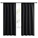 NICETOWN Living Room Blackout Shades - All Season Rod Pocket Thermal Insulated Solid Blackout Curtains/Drapes for Living Room (Set of 2, 42 inches by 72 Inch, Black)