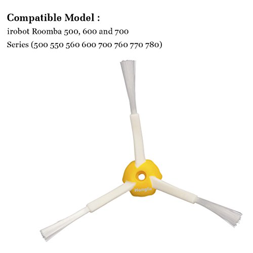 Hongfa 694 3-Armed Side Brush For I-Robot Roomba, 10 Pieces Replacement Accessories Parts For Roomba 650 690 614 550 760 780 (500 600 700 Series) Vacuum #TOP4