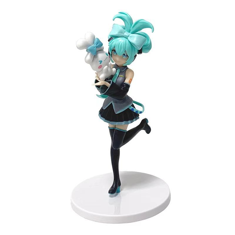 REOZIGN - Figura de Hatsune, perro canela de orejas grandes, figura de anime Hatsune, 20 cm, hecho a mano, decoración, regalo para los fanáticos del anime