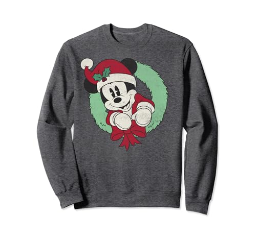 Sweatshirt Couronne de Noël Mickey Disney pour homme et femme