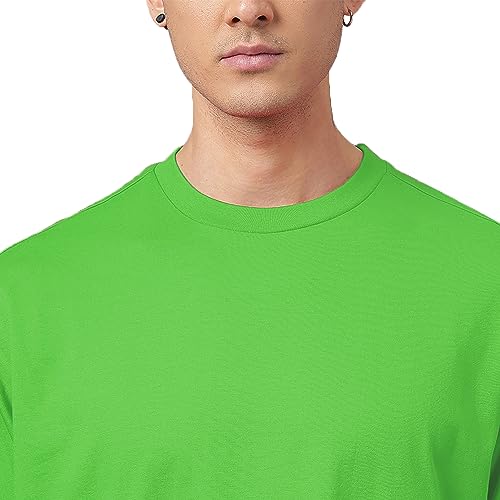 Image of Free Authority Loose Fit Solid Black Tshirt for Men