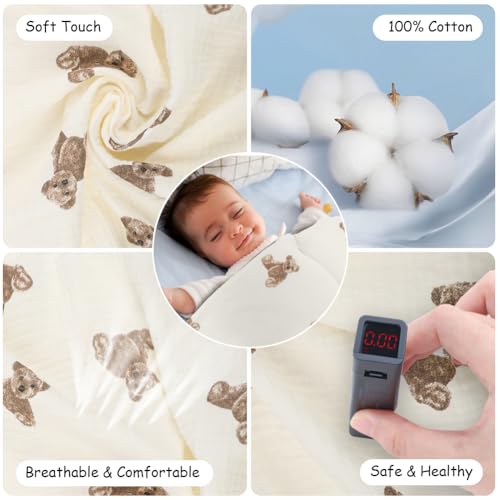 Aolso Stillbezug für Babys, Musselin-Stillbezug, Stilltuch für Unterwegs Stillschal Stillschürze, Weicher und Atmungsaktiver Stillschal… – Ansicht 5