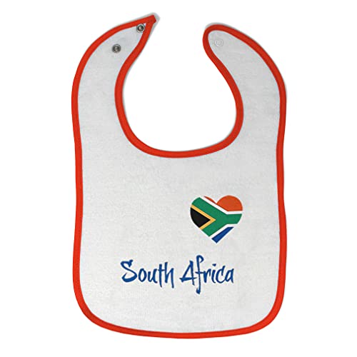Toddler & Baby Bibs Burp Cloths Heart Love Heart Love South Africa Cotton Baby Items for Baby Girl & Boy White Orange Design Only