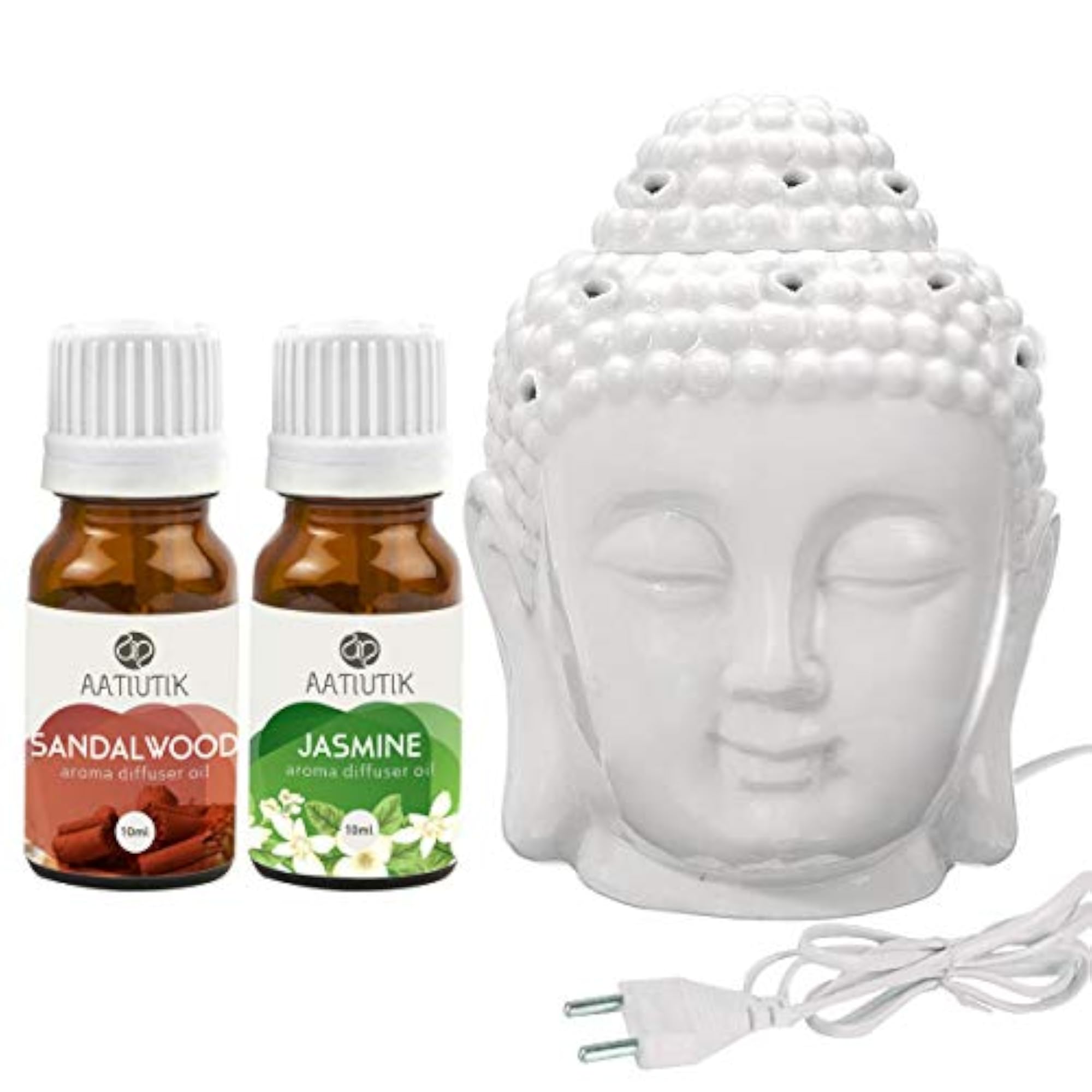 Ceramic Electric Buddha Aroma Diffuser Night Lamp
