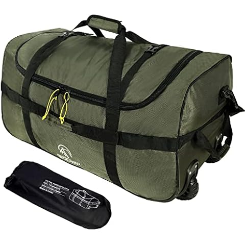REDCAMP 120L Foldable Duffle Bag with Wheels Cover