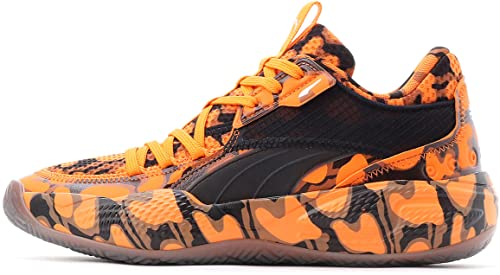 PUMA Womens Court Rider Maverick Graphic Basketball Sneakers Shoes - Orange - Size 6.5 M