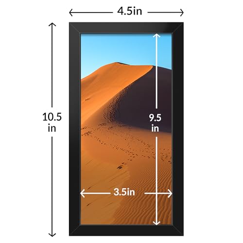 Image of LaVie Home 4x10 Picture Frame for Wall Display, 4x10 Black Picture Frame with HD Plexiglas, 4 x 10 Photo Frame 1 Pack, Display Frame for Vertical or Horizontal, Classic Collection