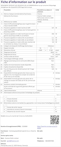 Hisense 75E8Q Hisense 75E8Q