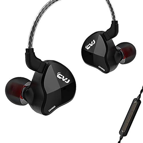 FEDAI CVJ CSN - Monitores intraurales, controladores híbridos 5BA 1DD Auriculares intraurales de grado de referencia, controladores dinámicos recubiertos IEMs con cable desmontable de 2 pines 0.78