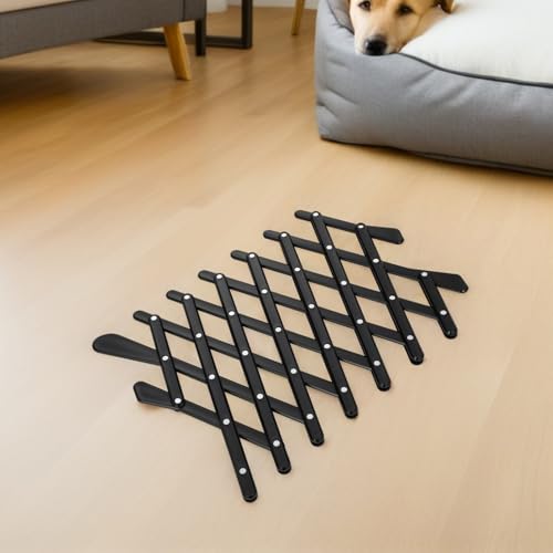 Barrière pour animaux extensible en PP noir grille ventilation auto - 7