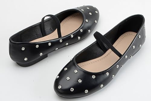 Round Toe Flats for Women PU Leather Mary Jane Shoes Flat Comfortable Ladies Ballet Shoes for Dress Commuting4
