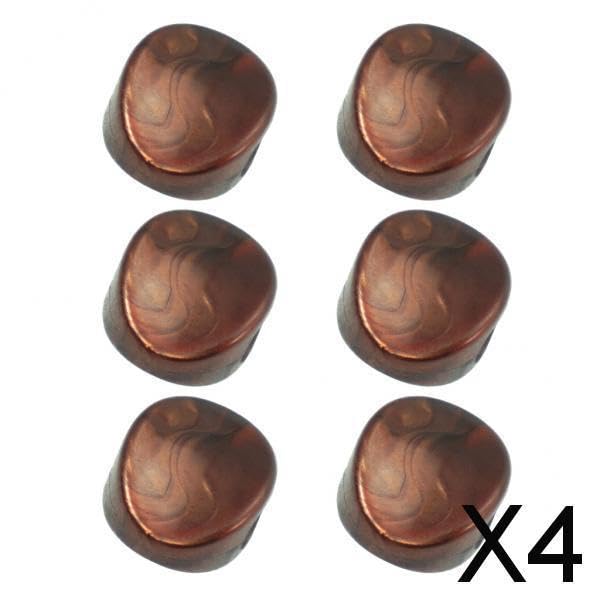 Image of VELURA 4x6pcs Guitar Tuning Pegs Tuners Machine Heads Replacement Knobs Coffee|6 Pieces Tuning Peg Buttons (Including Screws and |Tuning Pegs| Guitars & Basses |Musical Instruments & Gear