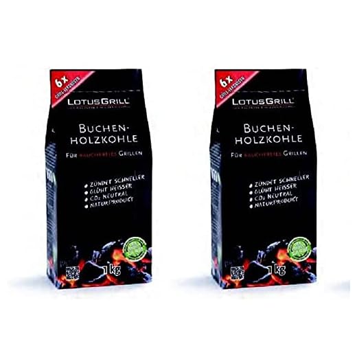 KIT Carbonella di Faggio Piccola 2x 1Kg Originale Lotus Grill
