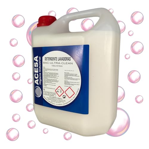 ACESA - Detergente Lavadora Líquido | Jabón de Marsella con Amonios Cuaternarios | Para Ropa de Algodón, Lana, Seda y Fibras Sintéticas | Formato 5 Litros