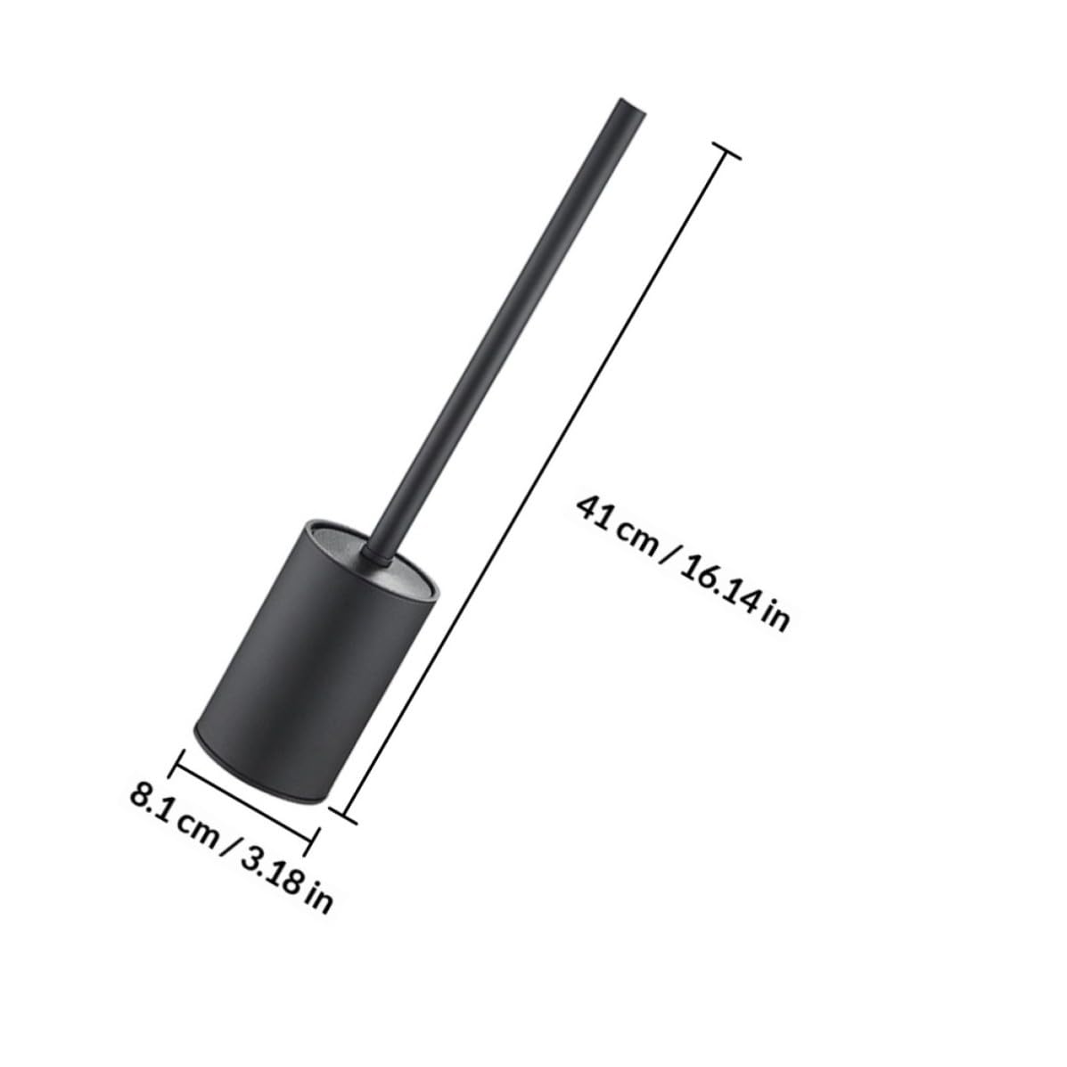 Cepillo Limpiador de Inodoro Soporte, Acero Inoxidable Negro