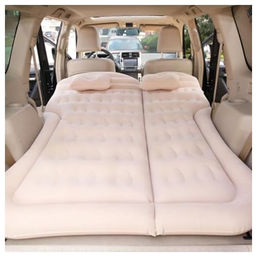 WHOROB Coche Colchón Inflable para BMW 6 Series F12 F13 F06 640i 650i 630i Hinchable Colchón Colchones de Aire Colchón de Inflación para Viaje Camping Maletero Cama de Aire.,C-Beige 01