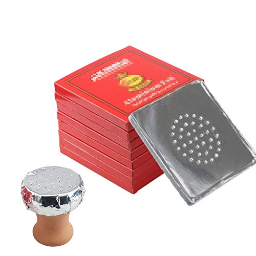 Hookah Foil Hookah Aluminum Foil with Holes Pierced Shisha Foil for Hookah Head Shisha Bowl Hookah Accessories Flavors Hole Puncher Foil for Hookah Tobacco,200pcs