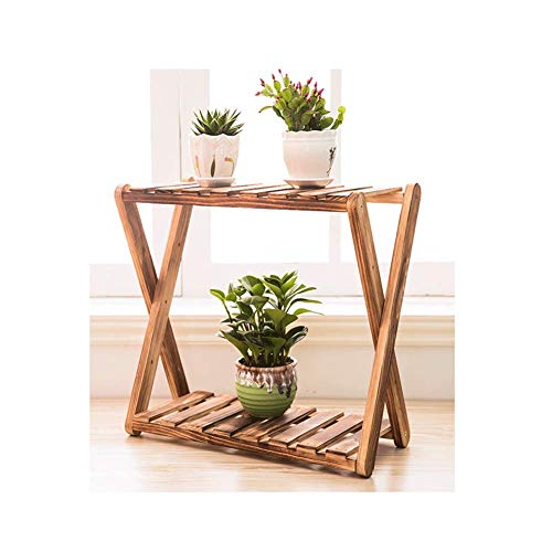 Wooden multi-layer green radish rack Nordic balcony plant stand floor flower stand-3