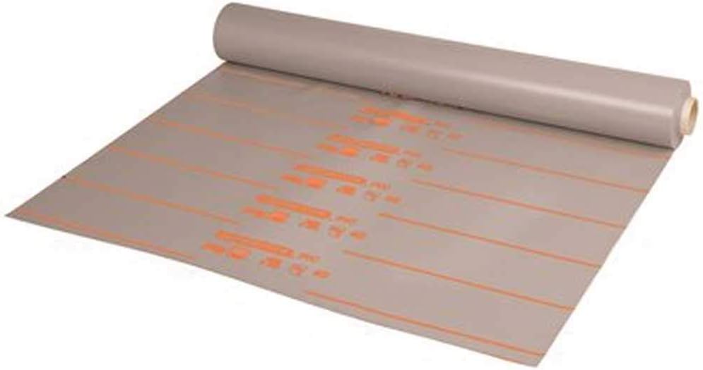 Water-Tite 83448 PVC Shower Pan Liner, 5-by-100-Foot Roll (500 Square Feet), 40-Mil Thick, Gray