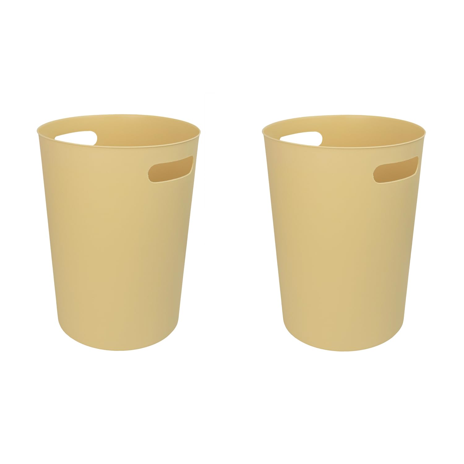 JVL Modu Round Waste Bin 9.7L Set of 2 Bathroom Bedroom Office Sunshine
