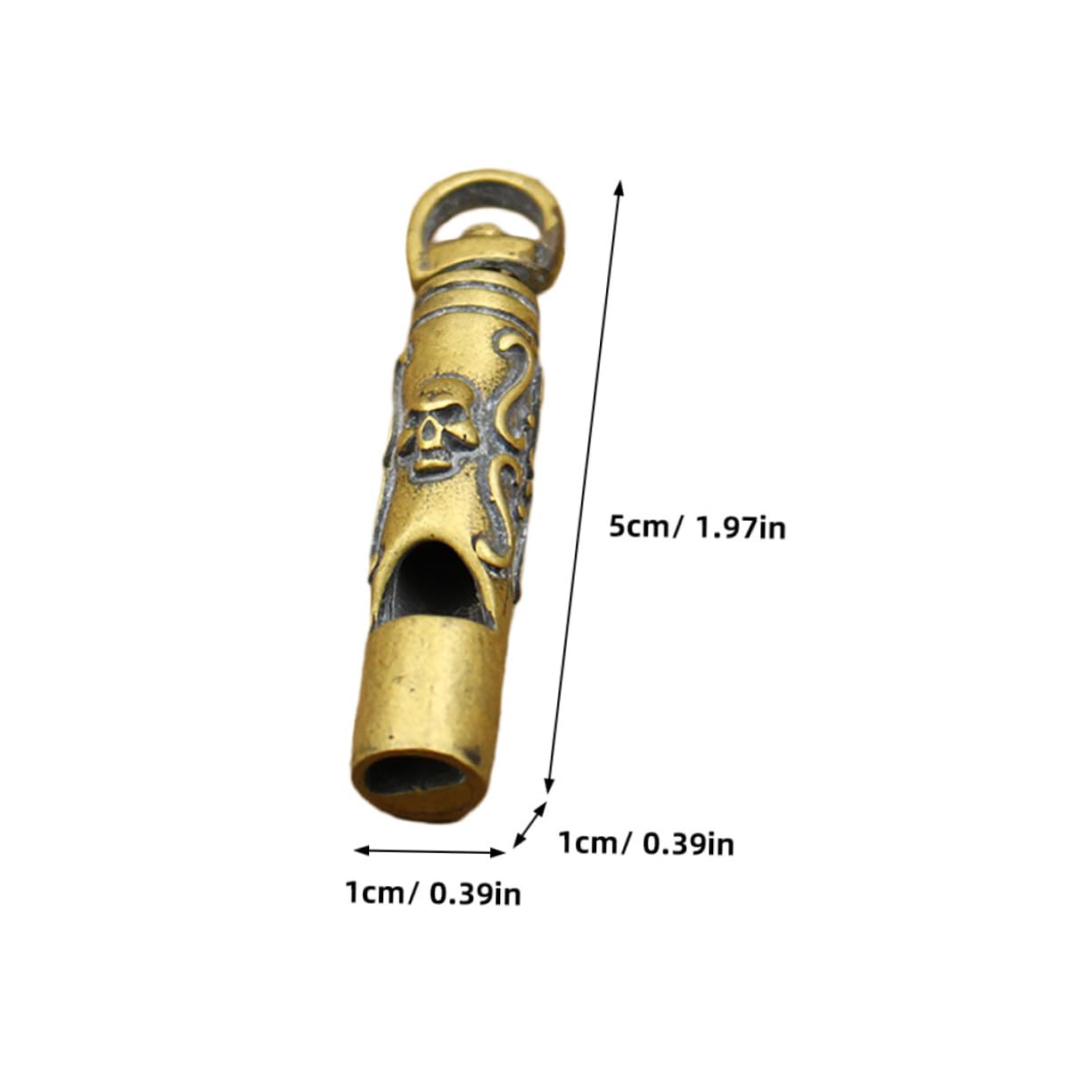 VICASKY Emergency Whistle Skull Design Metal Camping Whistle Pendant Life-Saving Outdoor Tool