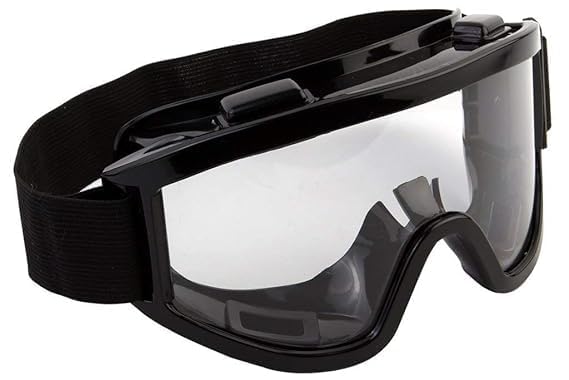 tamadaa adult motorbike motocross atv/dirt bike racing transparent goggles with adjustable strap - black