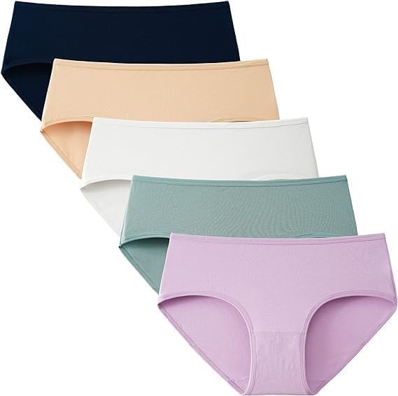 geifa Women’s Bikini Underwear All Day Comfort, Breathable Cotton Panties for Womens 5 Pack Ladies Stretchy Hipster Soft Briefs Panty-picture-12