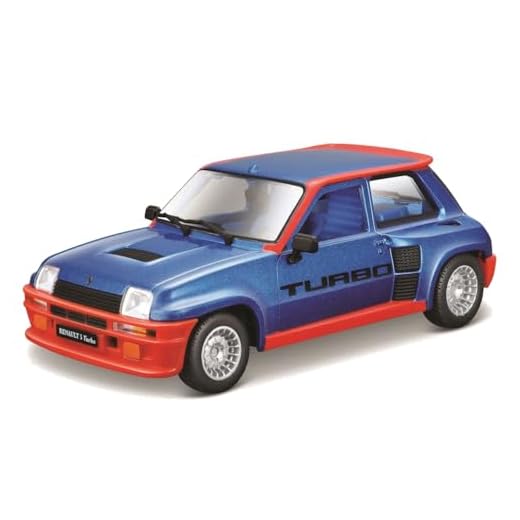Bburago- Coche Metal Renault 5 Turbo, Color rojo, Escala 1:24 (15621088BL)