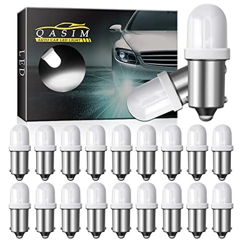Qasim GE44 47 755 756 1893 1847 BA9S Led Bulb Pinball Machine Light Coin Display Game Bulb T11 BA9S Bayonet Led Bulb AC/DC 6V 6.3V Non-Polarity (Pack of 20 White) Cover
