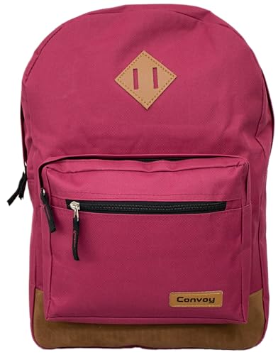 Mochila casual, Poliéster, Vinho e marrom, Unissex