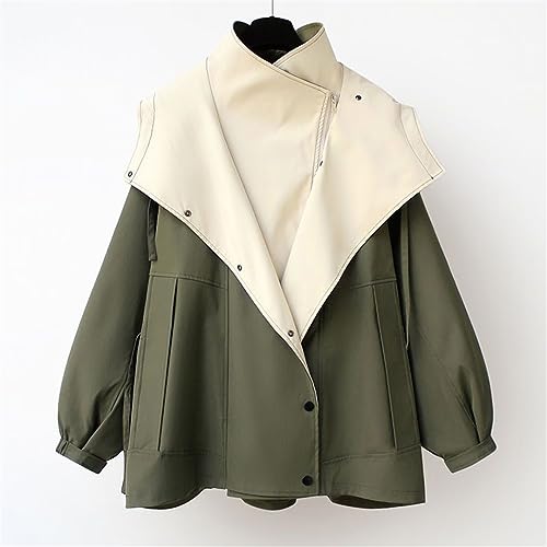 Spring And Autumn Women's Mid-Length Trench Coat Hooded Zipper Loose Jacket Korean Version Fashion4