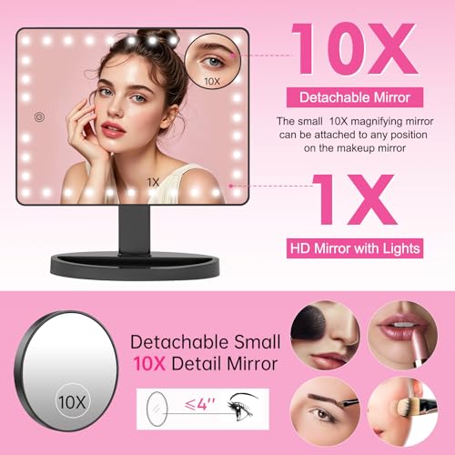 Espejo para maquillaje iluminado grande FUNTOUCH miniatura 5