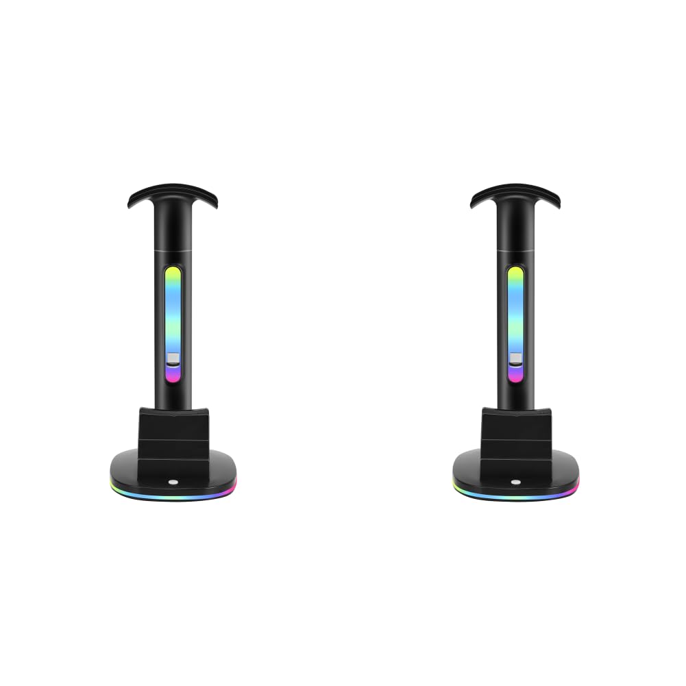 Stacja dokująca do ładowania RGB z portalem USB i stojakiem na słuchawki do portalu stacji