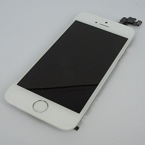 Shinefuture White Front Housing LCD Display Touch Digitizer Screen Assembly + Home Button +Rear Camera Flex Cable For Iphone 5s